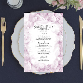 Pink Hydrangea Blume Hochzeitsmenü