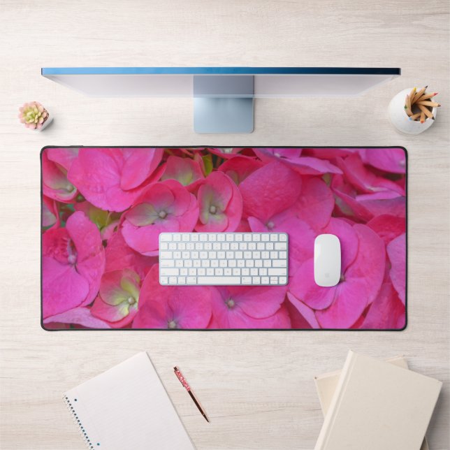 Pink Hydrangea Blume Petals Desk Mat Schreibtischunterlage (Büro 1)