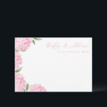 Pink Hydrangea Blütenblütenkarte Begleitkarte<br><div class="desc">Diese hübsche Blumenkarte bietet Hydrangea-Blume in Aquarellfarbe und Ihren eigenen Text. Verwenden Sie die Vorlage,  um Ihre Informationen auszufüllen. Mit der Funktion "Weitere Anpassung" können Sie den Schriftart (Größe,  Stil,  Farbe) ändern,  weitere Textzeilen hinzufügen,  das Layout ändern und den Text auf der Rückseite hinzufügen.</div>