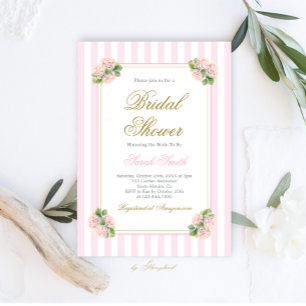 Pink-Hydrangea-Brautparty Einladung