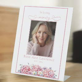Pink Hydrangea In Loving Memory Tribute Remebrance Sockelschild