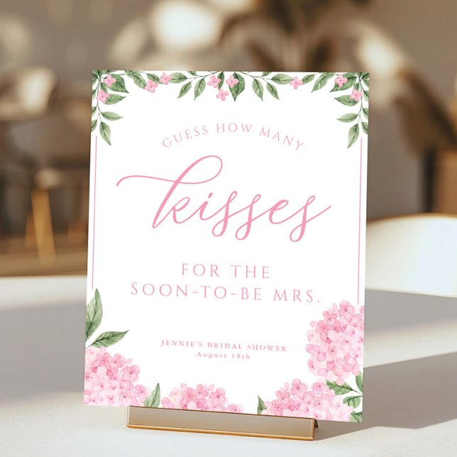 Pink Hydrangea rät wie viele Kisses Showspiele Poster (Von Creator hochgeladen)