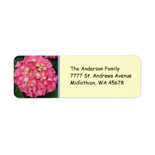 Pink Hydrangea Rücksendeadresse