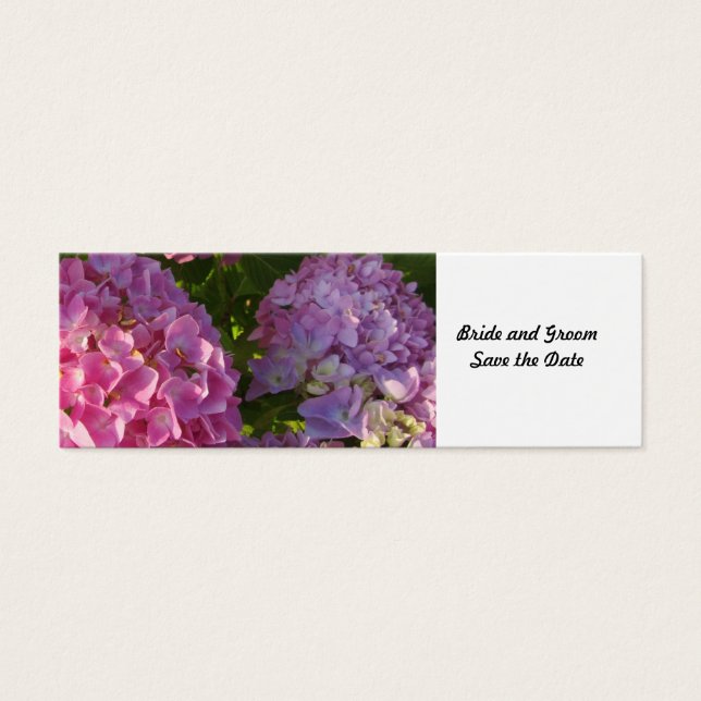 Pink Hydrangea Save the Date (Vorderseite)