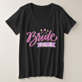 Pink I Bin Bride Bachelorette Groupe Party Geschen Große Größe T-Shirt