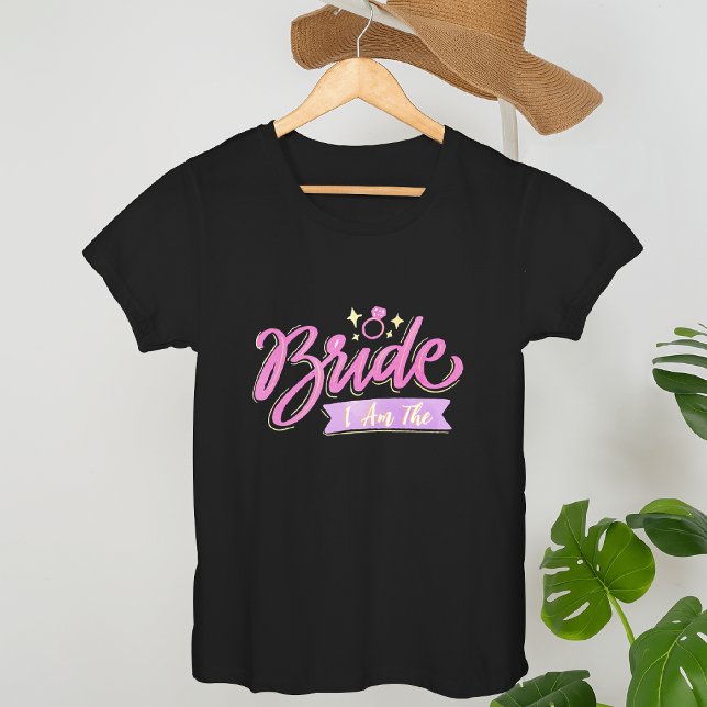 Pink I Bin Bride Bachelorette Groupe Party Geschen T-Shirt (Von Creator hochgeladen)