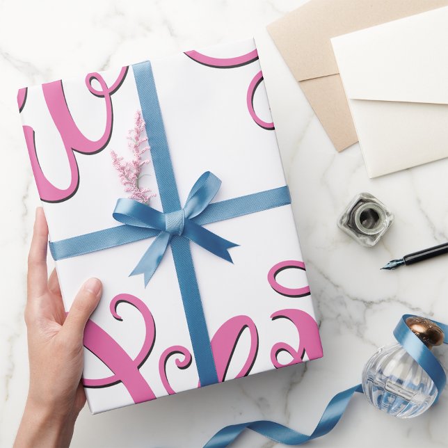 Pink I Liebe You Geschenkpapier (Von Creator hochgeladen)