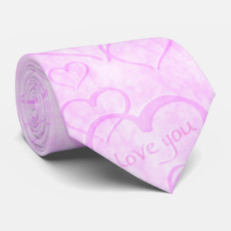 Pink I Love You Cravate masculine