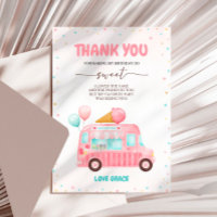 Pink Ice Cream Truck Hier ist der Scoop Geburtstag