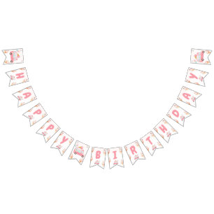 Pink Ice Creme Truck Geburtstag Wimpelkette