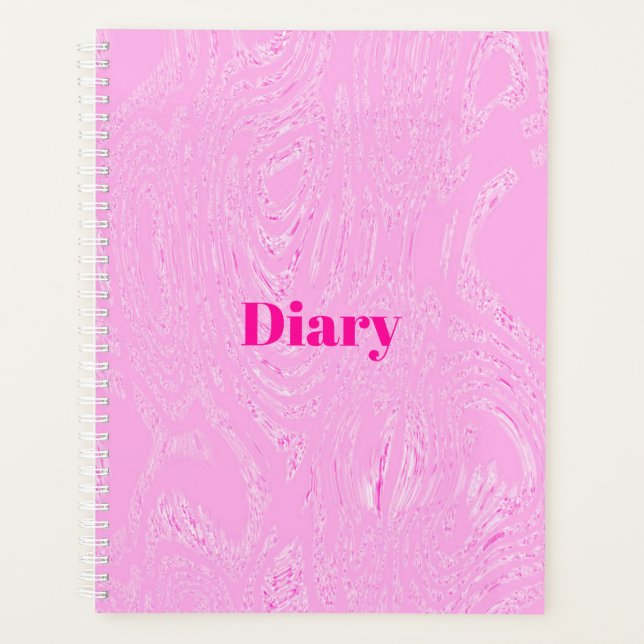 Pink Ice Diary Spiral Notebook Planer (Vorderseite)