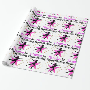 PINK, ICH WÄRE ETWAS EIS SKATEN DESIGN GESCHENKPAPIER