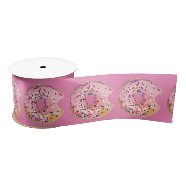Pink Icing Donut Satinband (Spule)