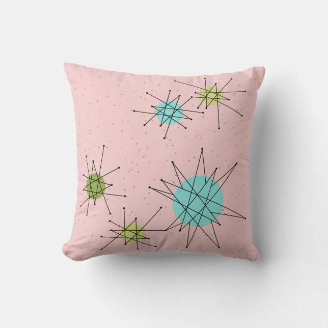Pink Iconic Atomic Sternexplosion Kissen Kissen (Vorderseite)
