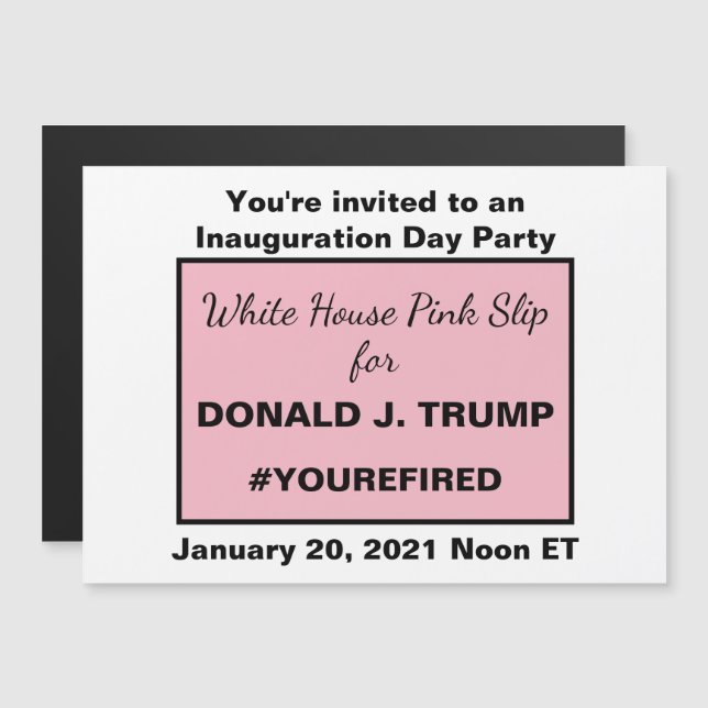 Pink im Weißen Haus für die Iden Trumps Magneteinladung (Vorne/Hinten)