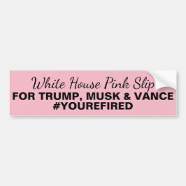 Pink im Weißen Haus, Trump, Musk Vance Autoaufkleber
