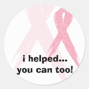 pink_img, half ich… Ihnen kann auch! Runder Aufkleber