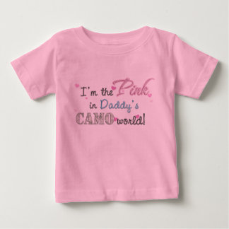 Pink in Daddys Camouflage World! Baby T-shirt