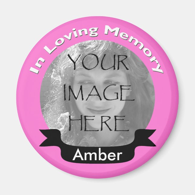 Pink in Love Memory Foto Magnet (Vorne)