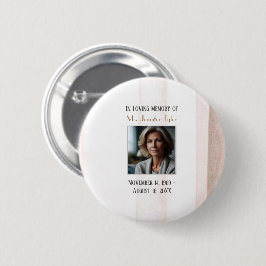 Pink in Love Memory Funeral Memorial Keepake Button