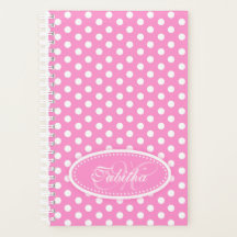 Pink-individuelle Name-Polka-Punkt