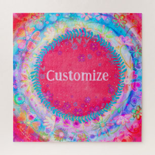 Pink, individueller Fun Floral Name