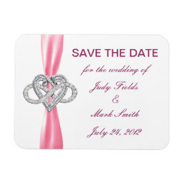 Pink Infinity Heart speichern das Date Magnet