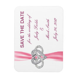 Pink Infinity Heart speichern das Date Magnet