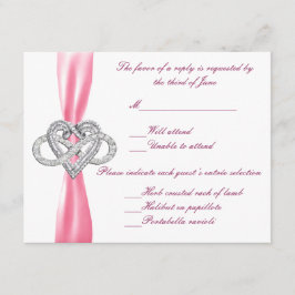 Pink Infinity Herzinsuffizienzkarte RSVP Karte