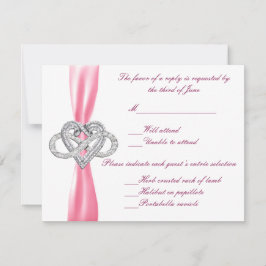 Pink Infinity Herzinsuffizienzkarte RSVP Karte