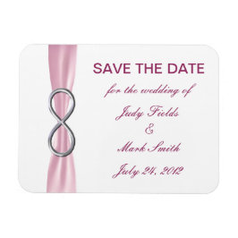 Pink Infinity Wedding Save the Date Magnet
