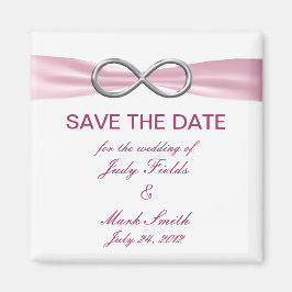 Pink Infinity Wedding Save the Date Magnet