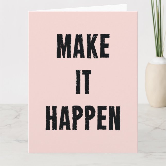 Pink inspirierend machen es möglich karte (Vorderseite)