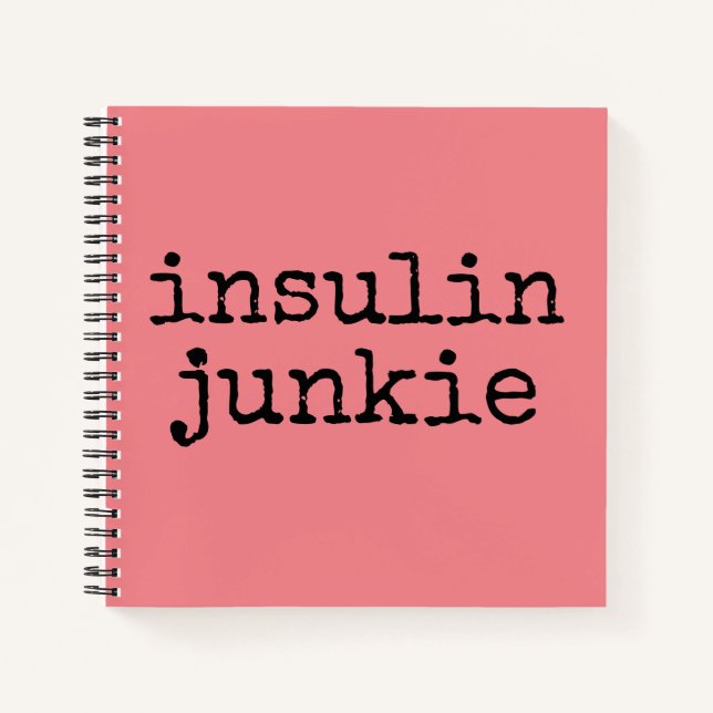 Pink-Insulin-Junkie-Planer Notizbuch (Vorderseite)