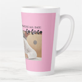Pink Introvert Mème Latte Mug