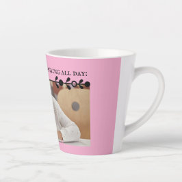 Pink Introvert Mème Latte Mug
