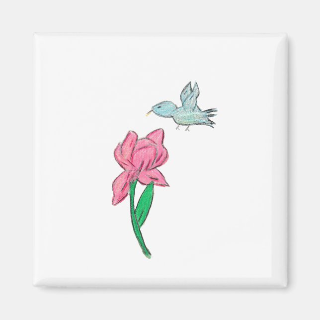 Pink Iris Magnet (Vorne)