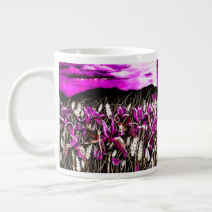 Pink Iris Storm Fields-Tasse Jumbo-Tasse