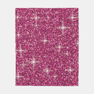 Pink-irisierender Glitzer Fleecedecke