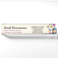 Pink Ivory Janitorial Cartoon Reinigung Elegant