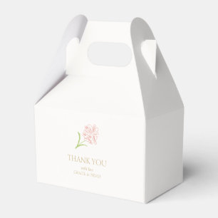 Pink & Ivory Rose Danke Gastgeschenk Hochzeit Box Geschenkschachtel