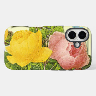 Pink Jaune Botanical Roses iPhone 6 coque