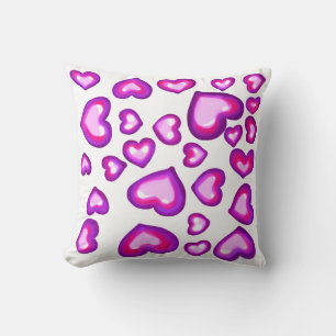 Pink Jelly hört Niedliche Liebe Valentine Print Kissen