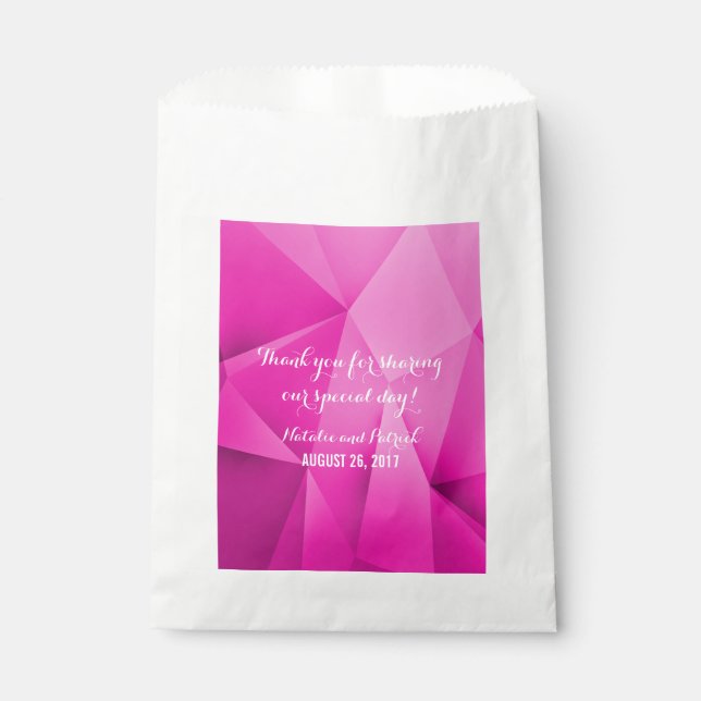 Pink Jewel Tones Gastgeschenk Hochzeit Bags Geschenktütchen (Vorderseite)