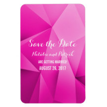 Pink Jewel Tones Save the Date Flexi Magnet