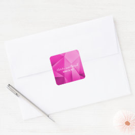Pink Jewel Tones Wedding Stickers