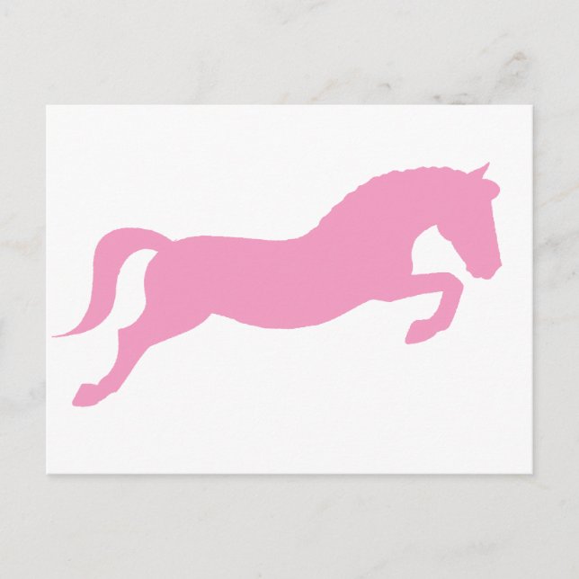 Pink Jumping Pony Postkarte (Vorderseite)