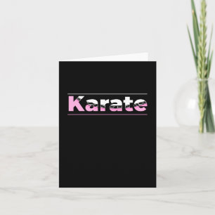 Pink Karate Martial Arts Moderne Typografie Karte