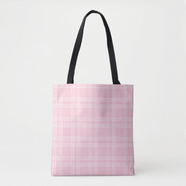 Pink Kariert Tartan Tasche (Vorderseite)