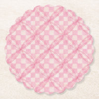 PINK KARO QUILT-Untersetzer mit Skalierung